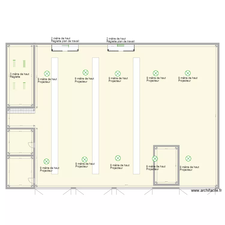 garage. Plan de garage. Plan de