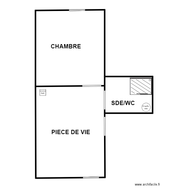 DARCHEN 1 ER GAUHE JEANNE D ARC. Plan de 3 pièces et 133 m2