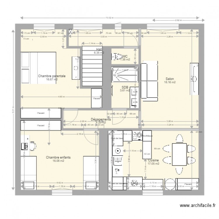 Appartement JOUBERT V4. Plan de 0 pièce et 0 m2