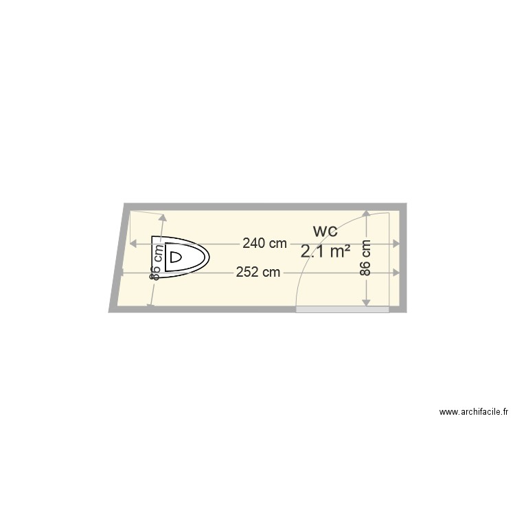 wc definitif. Plan de 0 pièce et 0 m2