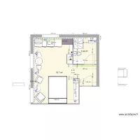 VR 9 Lausanne meubl&eacute; studio II variante lit 