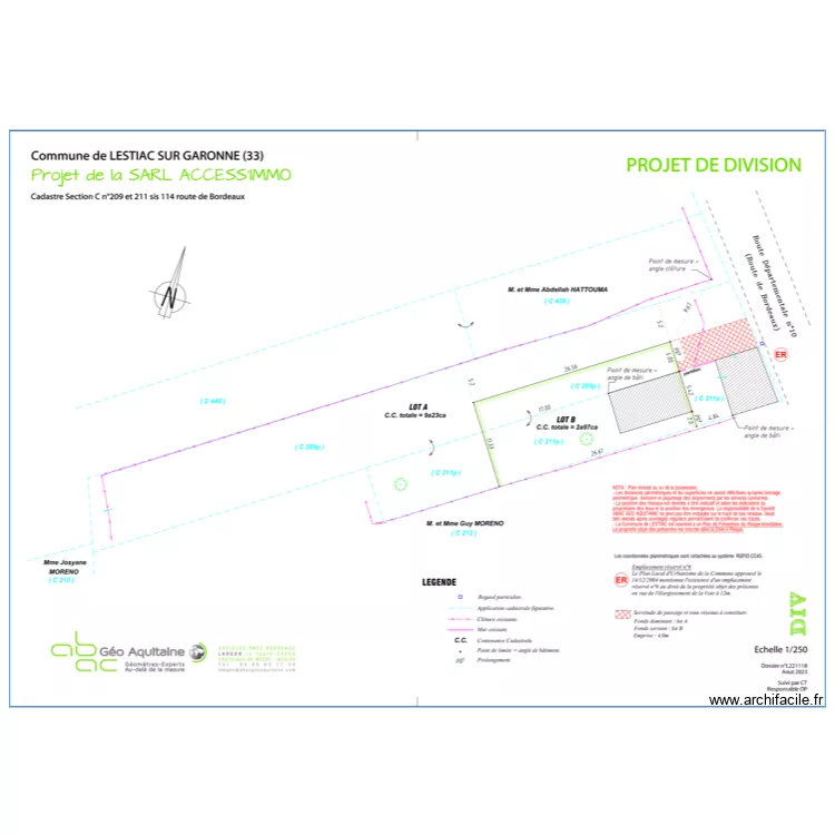 LESTIAC - Garage. Plan de 