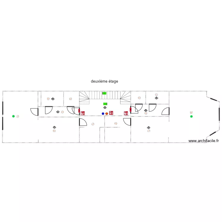 maison deuxi&egrave;me leray d&eacute;tection incendie. Plan de 