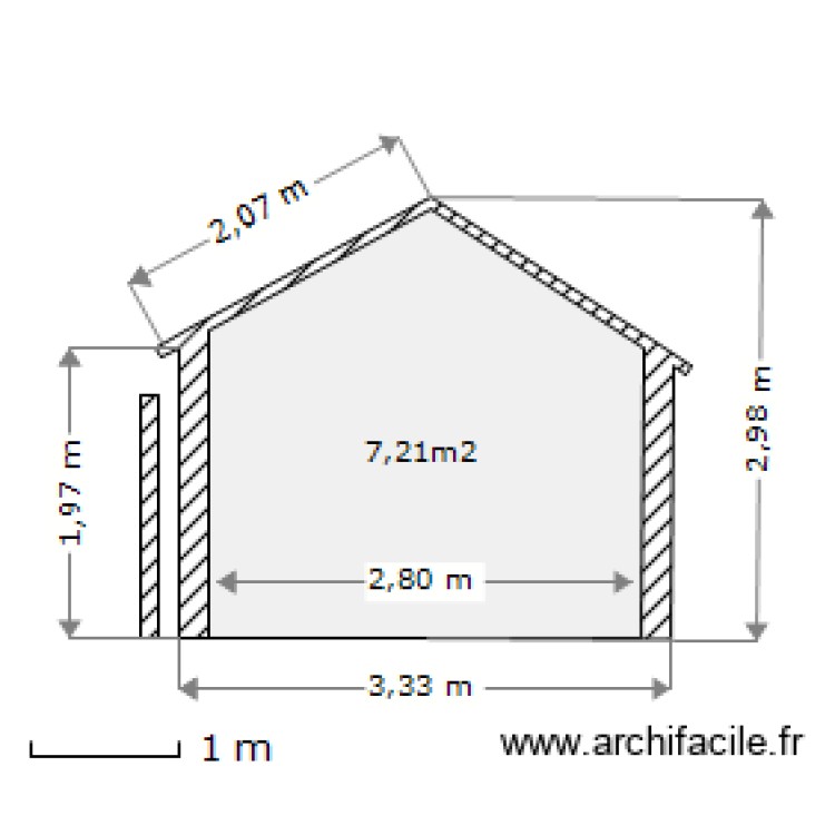Abri cote gauche. Plan de 0 pièce et 0 m2