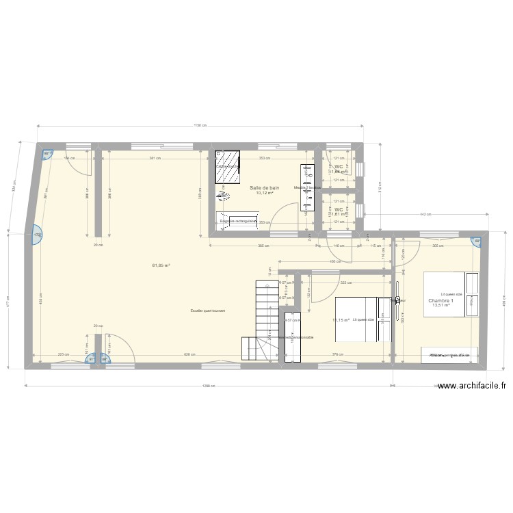 MEZEROLLES 2023 01 16. Plan de 6 pièces et 100 m2