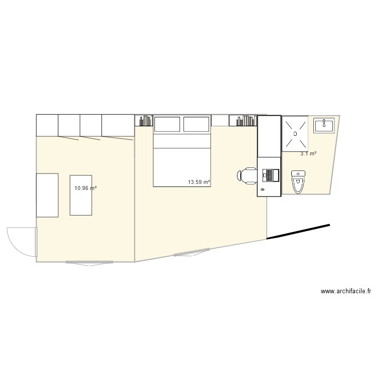 studio Val. Plan de 0 pièce et 0 m2