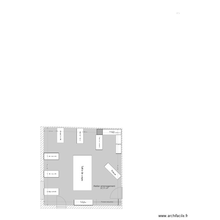  Atelier aménagement. Plan de 0 pièce et 0 m2