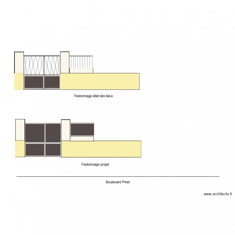 Festonnage . Plan de 0 pièce et 0 m2