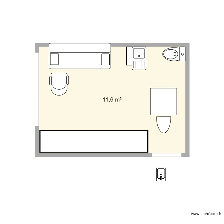 bureau V2. Plan de 0 pièce et 0 m2