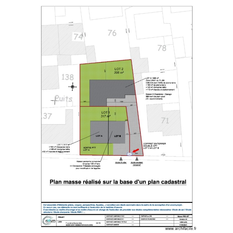 PTT. Plan de 0 pièce et 0 m2