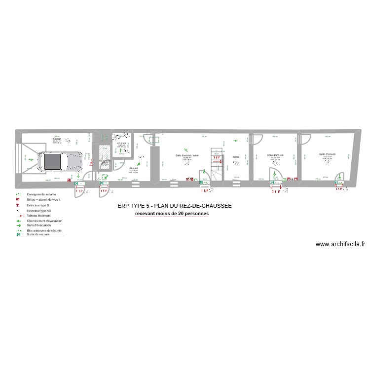 Manoir-LDH-RDC-cablage-V2. Plan de 8 pièces et 100 m2