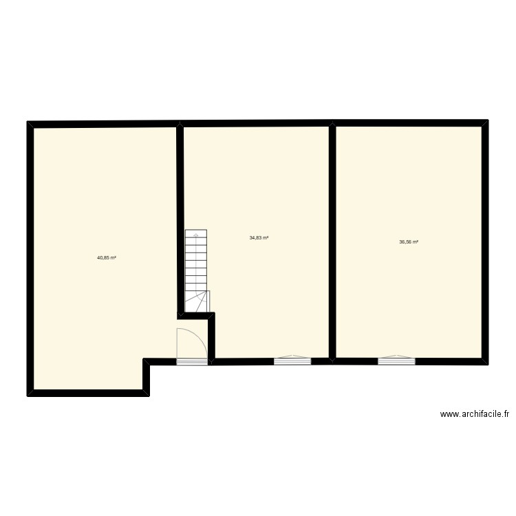 VILLIERS BASE 2. Plan de 3 pièces et 112 m2