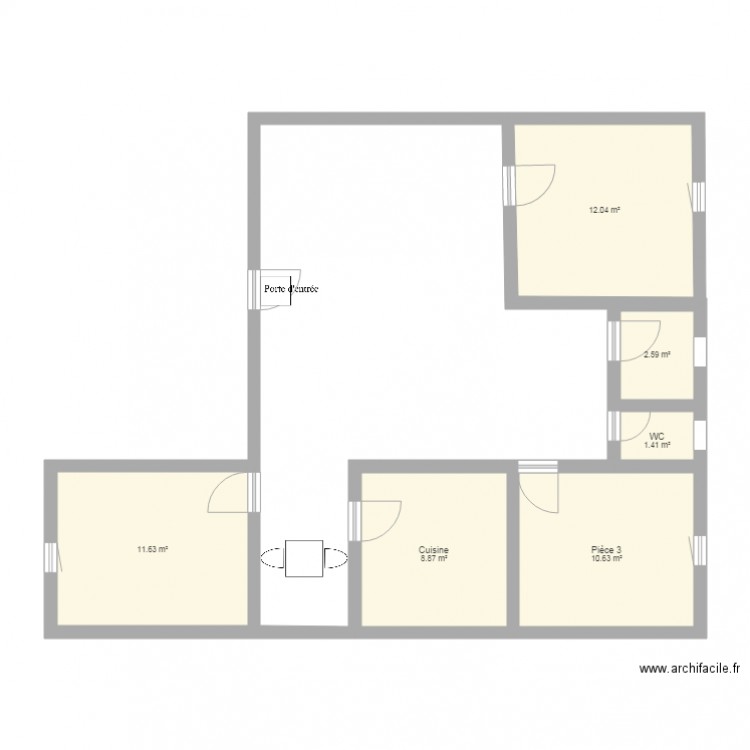 plan appartement 47 m2