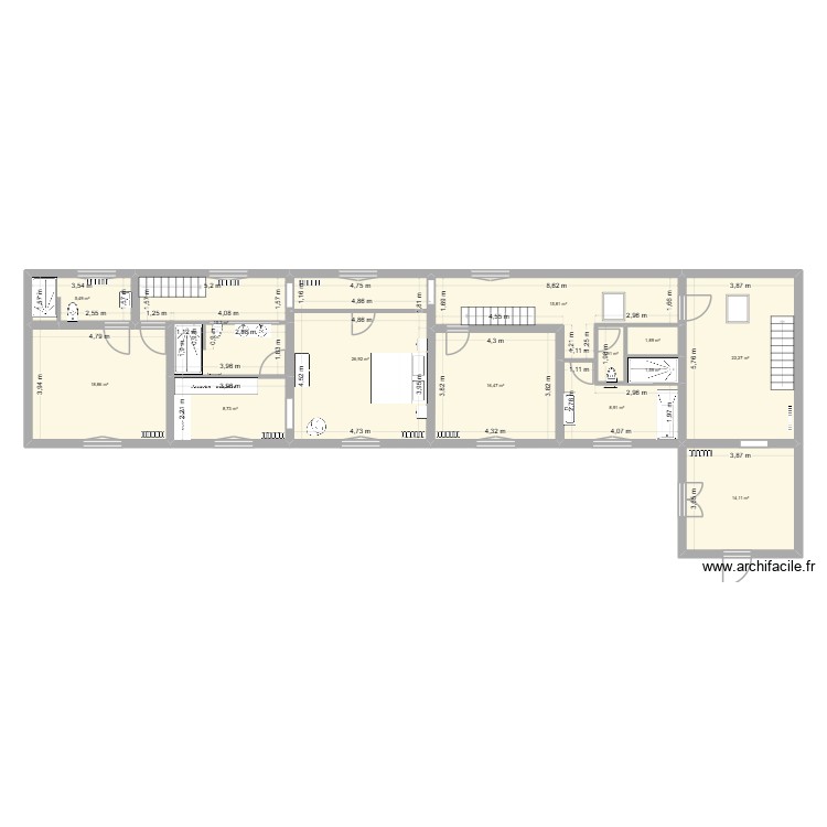 etage marcq v2. Plan de 0 pièce et 0 m2