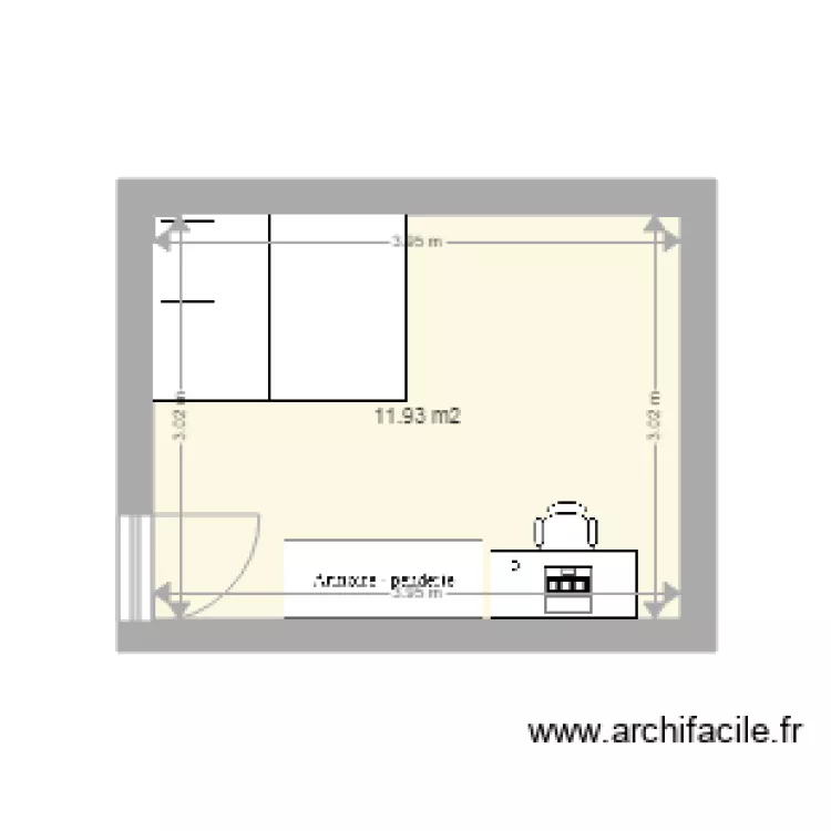 chambre de lou. Plan de 