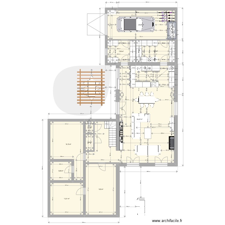 Marcy janvier matandso v love sexties bis canape angle droit. Plan de 10 pièces et 182 m2