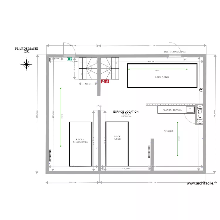 SOUS SOL APRES TRAVAUX MODIF. Plan de SOUS SOL APRES TRAVAUX MODIF. Plan de