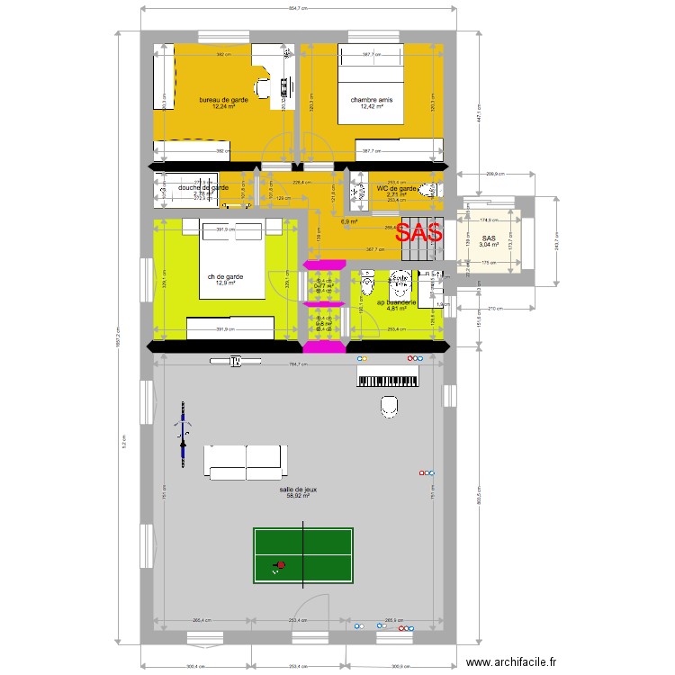   annexe garde salle de jeux escalier dans annexe. Plan de 0 pièce et 0 m2