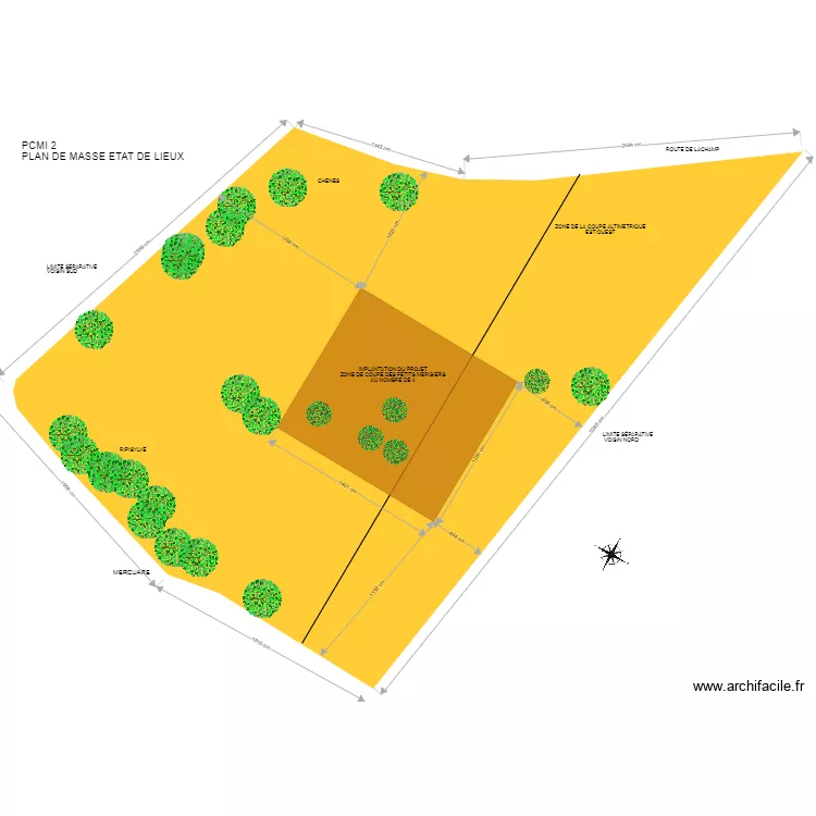 PCMI 2 PLAN DE MASSE ETAT DES LIEUX. Plan de 