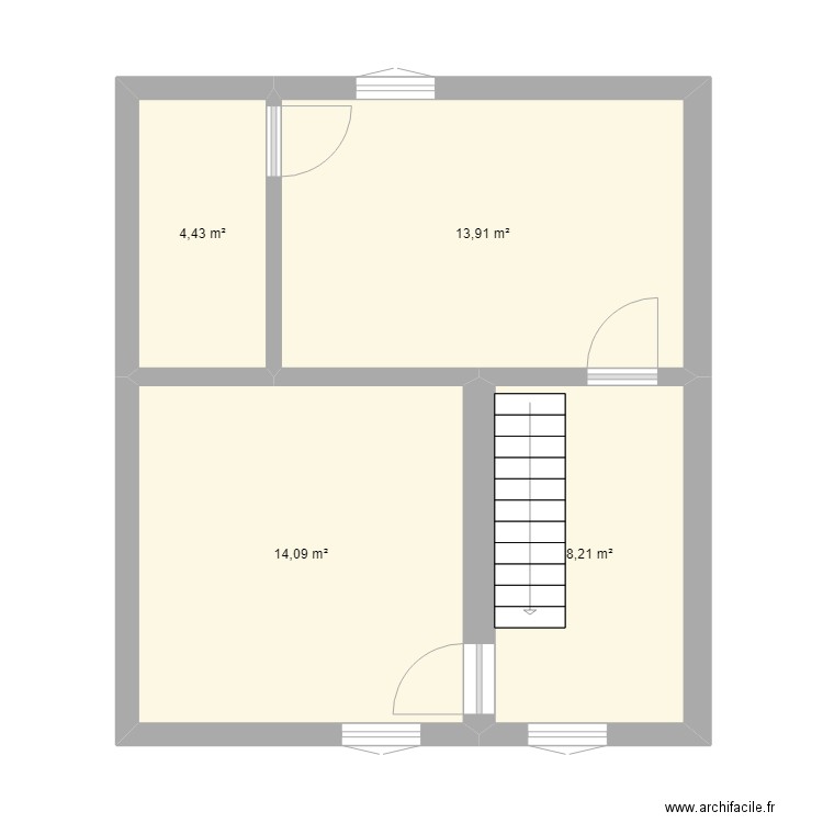 esq Marly nouveau Actuel. Plan de 4 pièces et 41 m2