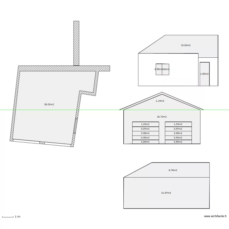 garage double. Plan de 