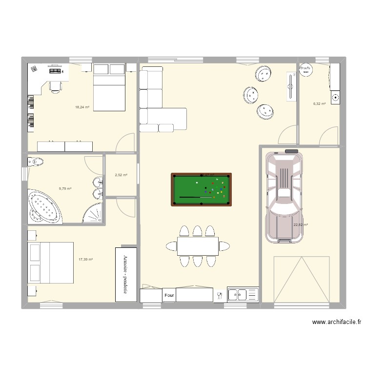 nathan robin archifacile. Plan de 7 pièces et 137 m2