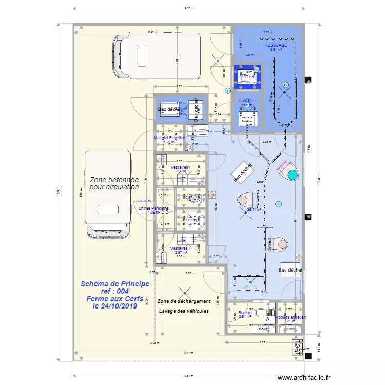 Ferme aux cerfs 004. Plan de 