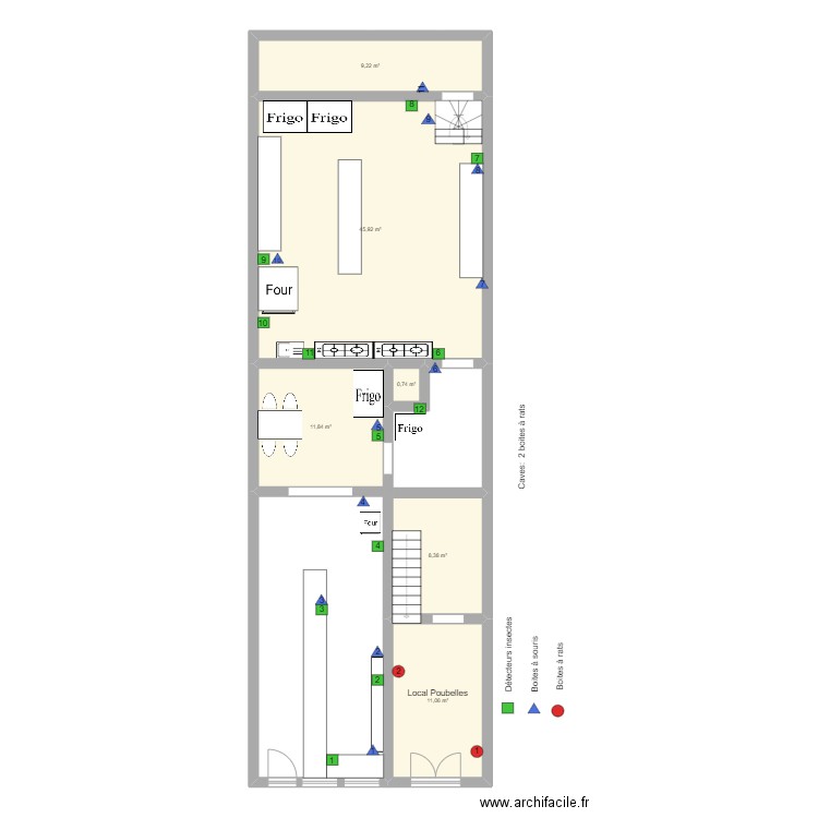 Casa Alfonso Anderlecht. Plan de 6 pièces et 87 m2