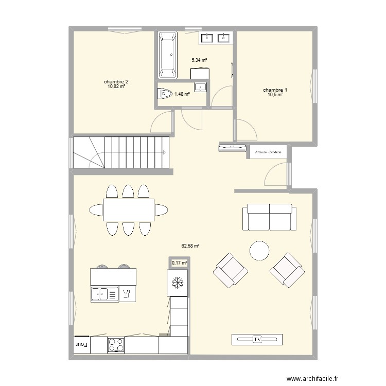 evenos 1er. Plan de 5 pièces et 92 m2