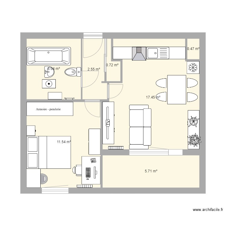 appart. Plan de 0 pièce et 0 m2