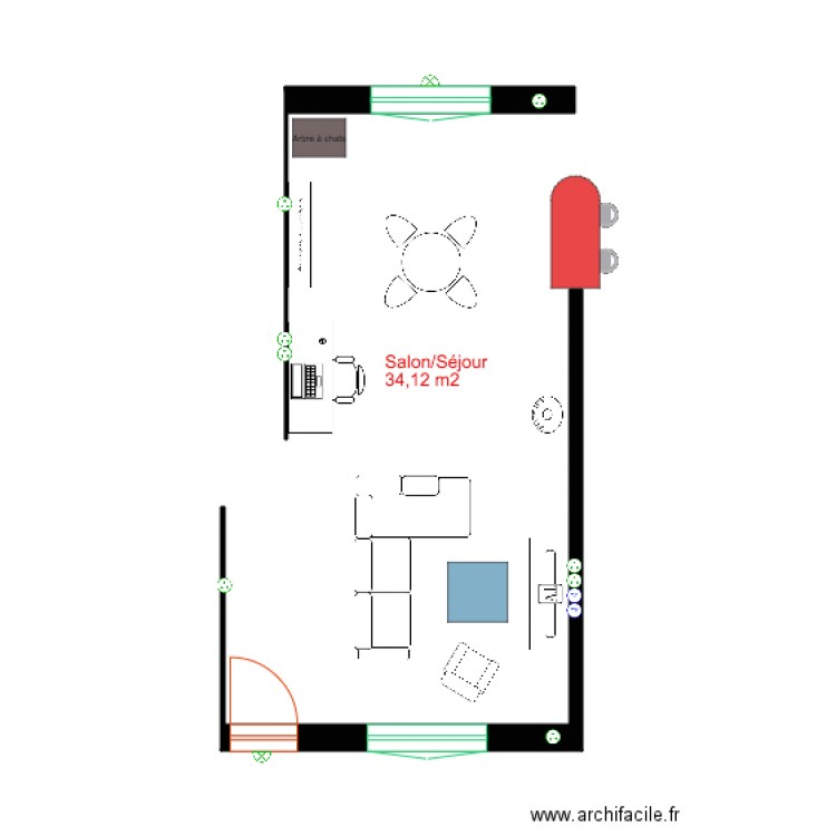 Salon Séjour. Plan de 0 pièce et 0 m2