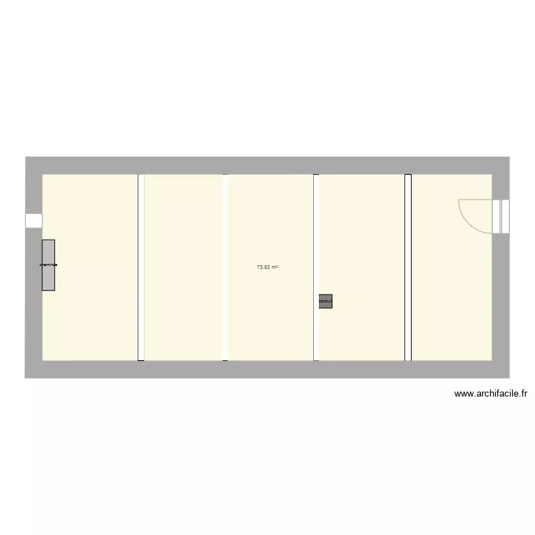 gripouill&egrave;res etage existant. Plan de 