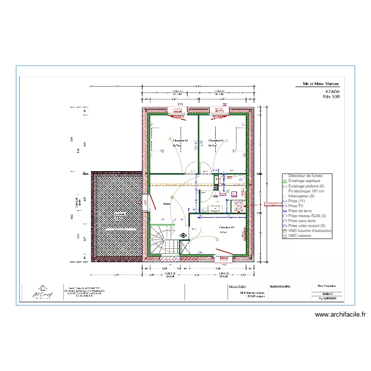 MATEUS ETAGE Plan elec. Plan de 