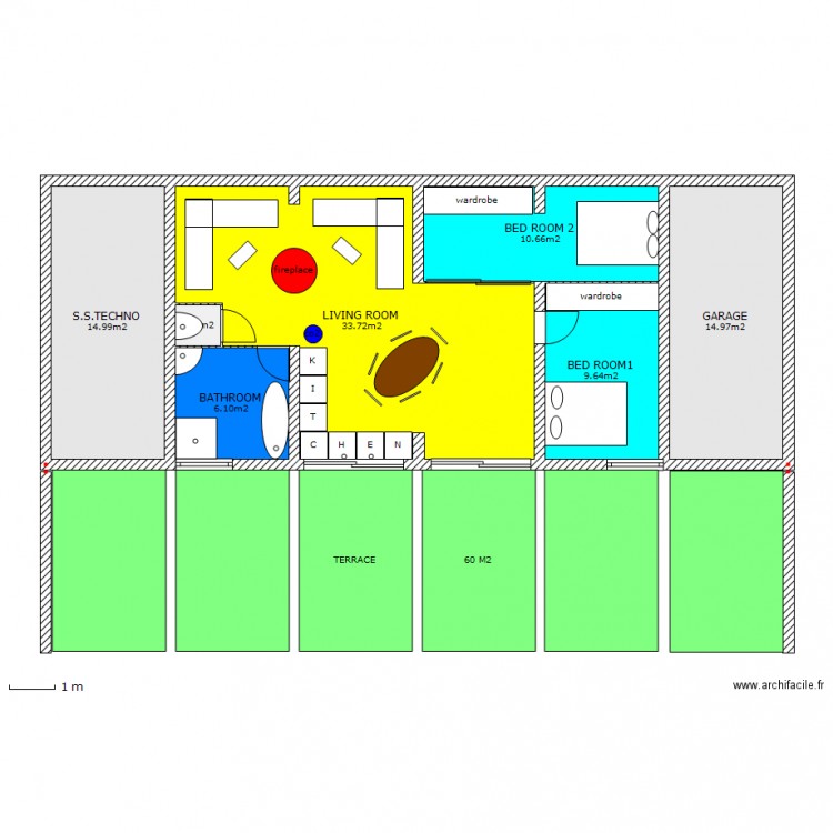 HOME FIXABILITY ECO CHALET 60M2 SELF SUFFICIENT . Plan de 0 pièce et 0 m2
