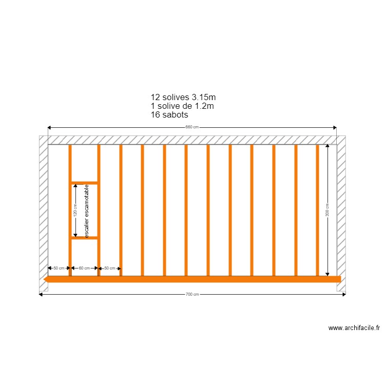 poutre mezzanine. Plan de 0 pièce et 0 m2