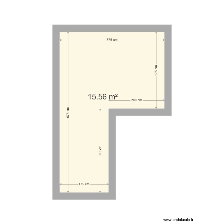 CHAIX SDB. Plan de 1 pièce et 16 m2