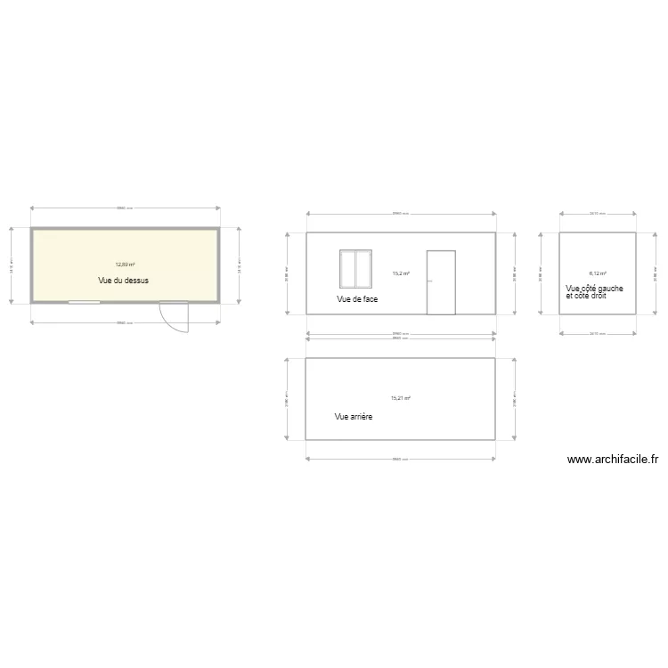 Plan de bungalow. Plan de 