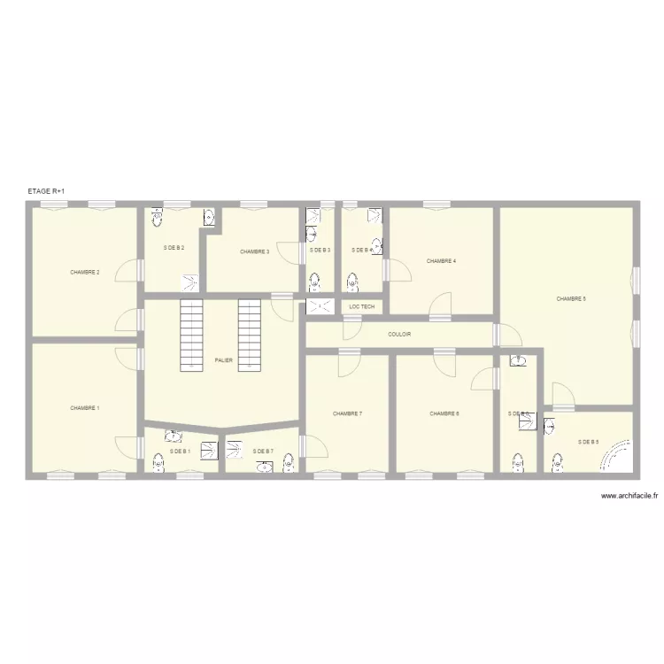 etage auberge du lac. Plan de 
