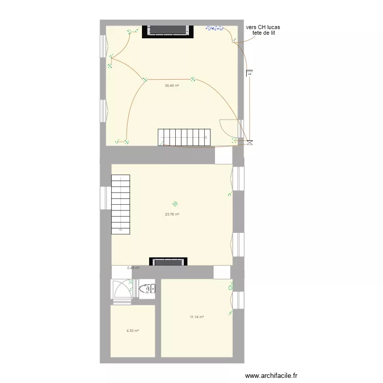 yann  RDC eclairage. Plan de 