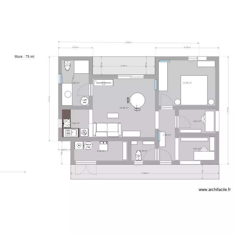 Petite maison terre 3. Plan de Petite maison terre 3. Plan de