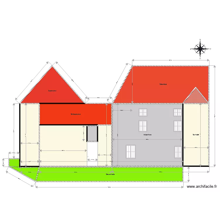 Fa&ccedil;ade Nord 4. Plan de 0 pièce et 0 m2