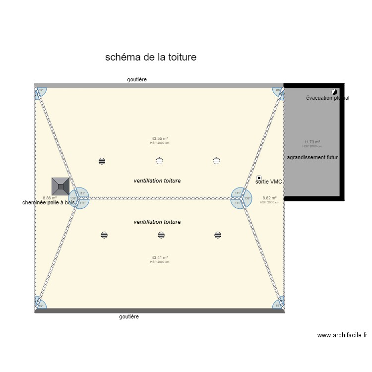 toiture maison. Plan de 0 pièce et 0 m2