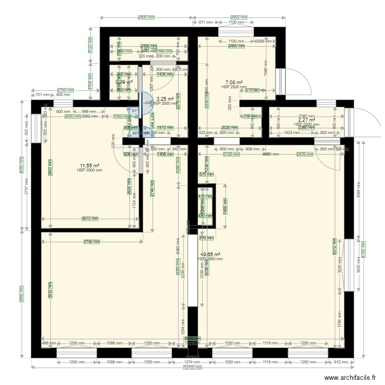 tison. Plan de 0 pièce et 0 m2