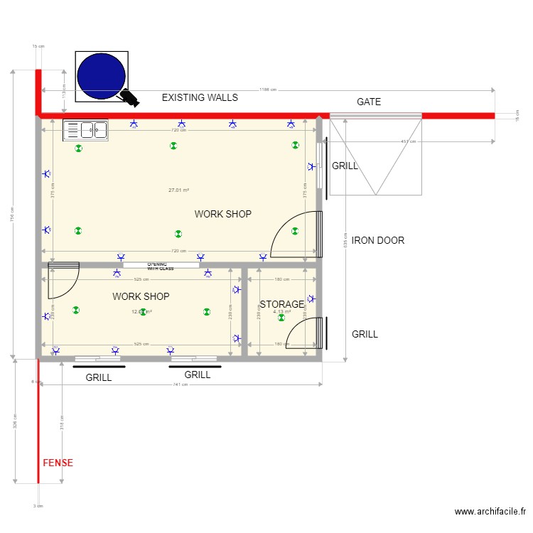 WORKSHOP 180322 NO OUTSIDE WINDOWS. Plan de 0 pièce et 0 m2