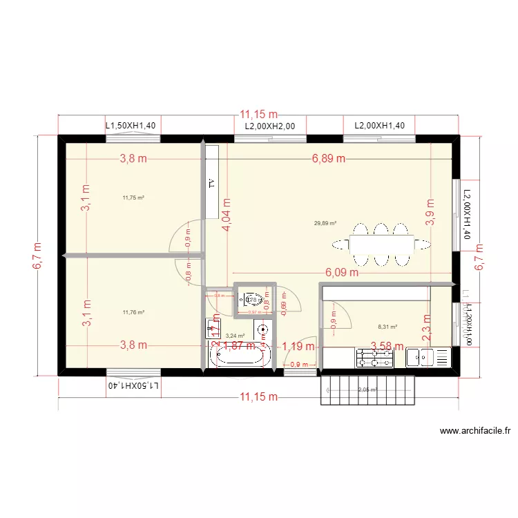 plan bon castel 003. Plan de 