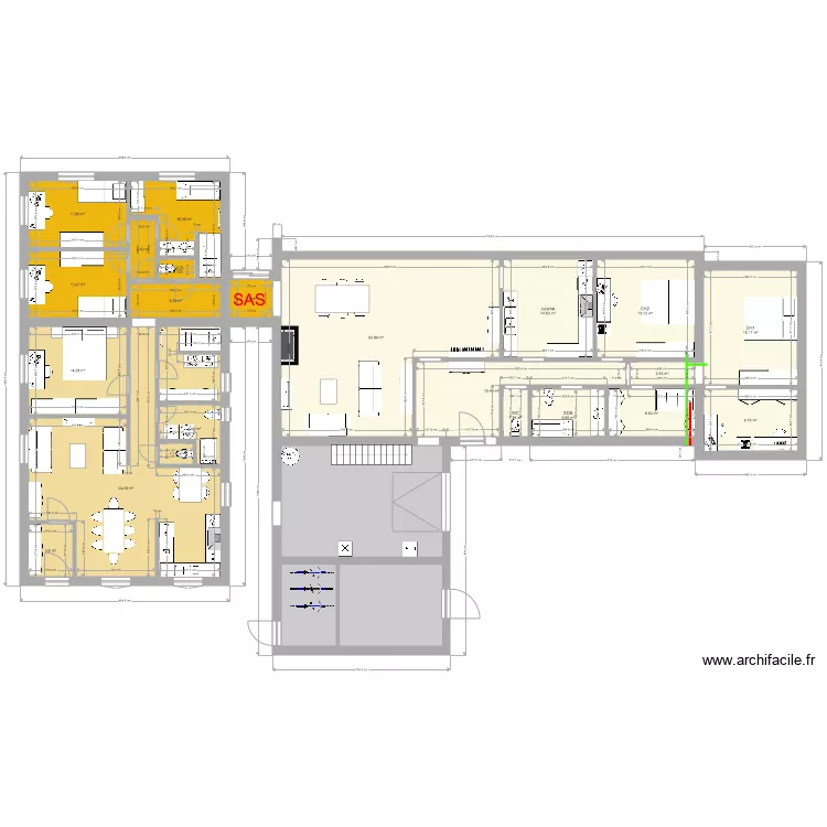 maison plus maison 3 ch. Plan de maison plus maison 3 ch. Plan de