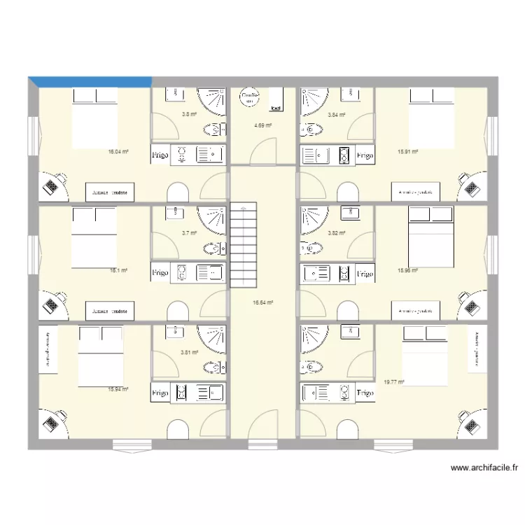 Meubl&eacute;. Plan de 