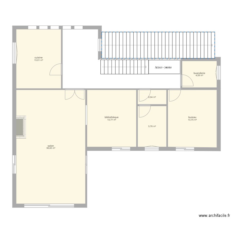 etage du haut. Plan de 0 pièce et 0 m2