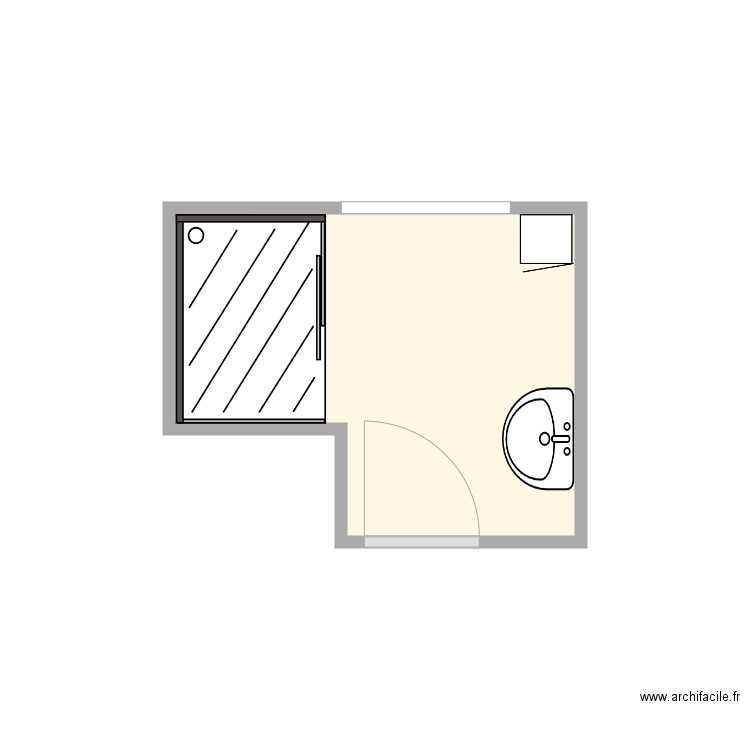 PLan avant travaux Coloigner. Plan de 1 pièce et 4 m2