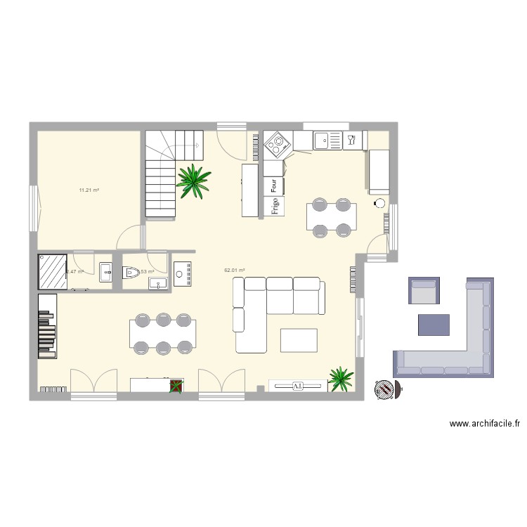 bas. Plan de 0 pièce et 0 m2